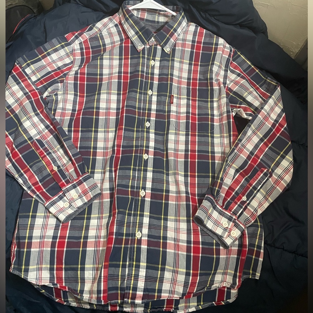 Converse Men's Multicolor Plaid Button Down Shirt